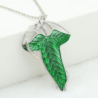 Europe And The United States Explosives Lord Of The Rings Elf Leaf Brooch Necklace sku image 1