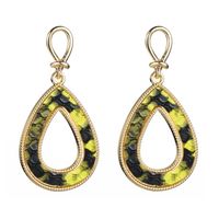 Fashion Simple Earrings Snakeskin Pattern Retro Alloy Drop Shape Christmas sku image 1