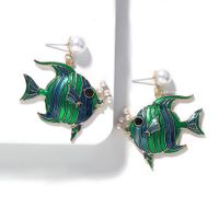 Simple And Stylish Alloy Drop Oil Pearl Fish sku image 1