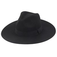 أسود الأزياء الجاز قبعة النسخة الكورية من الصوف واسعة قبعة main image 2