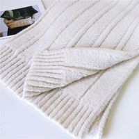 Striped Solid Color Scarf Women Long Section Thick Couple Knitted Wool Fashion Shawl main image 4