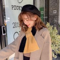 New Two-color Cross Scarf Scarves Long Thick Couple Warm Imitation Mink Shawl main image 5