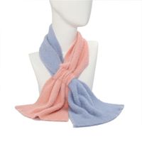 New Two-color Cross Scarf Scarves Long Thick Couple Warm Imitation Mink Shawl main image 3