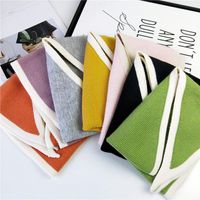 Triangle Towel Solid Color New Scarf Warm Knitted Wool Shawl main image 6