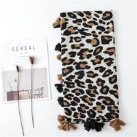 Classic Fashion Leopard Scarf Long Section Cotton And Linen Shawl main image 3