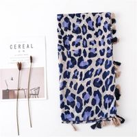 Leopard-print Cotton And Linen Scarves, Shawl, Long Silk Scarf, Keep Warm main image 3