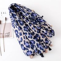 Leopard-print Cotton And Linen Scarves, Shawl, Long Silk Scarf, Keep Warm main image 4