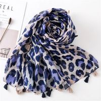 Leopard-print Cotton And Linen Scarves, Shawl, Long Silk Scarf, Keep Warm main image 5