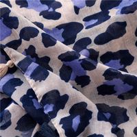 Baumwoll-und Leinen Schal Mit Leoparden Muster main image 6