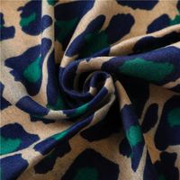 Cotton And Linen Scarf Shawl Dual-use Classic Blue Leopard Long Scarf Scarf Women main image 6