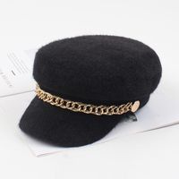 British Retro Chain Buckle Fashion Wild Flat Cap sku image 1