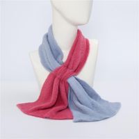 New Two-color Cross Scarf Scarves Long Thick Couple Warm Imitation Mink Shawl sku image 2