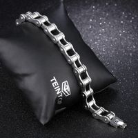 New Machine Single Chain Men's Titanium Steel Bracelet main image 4
