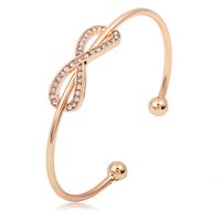 Simple Bracelet With Diamond Open Alloy Bracelet main image 2