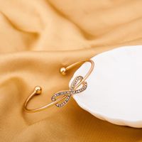 Simple Bracelet With Diamond Open Alloy Bracelet main image 6