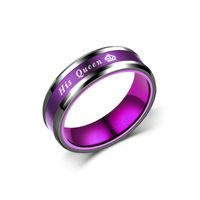 Fashion New Black Blue Black Purple Queen Ring King Queen main image 4