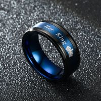 Fashion New Black Blue Black Purple Queen Ring King Queen main image 6