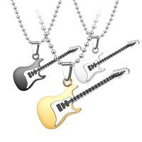 Exclusif Pour Croix-transfrontalier Européen Et Américain Hot Style Mixte Couleur Guitare Pendentif De Couple Pendentif Collier Source Usine Approvisionnement Direct Rabais De Quantité main image 1