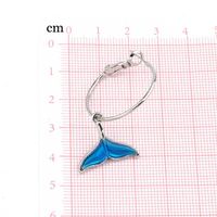 Stylish Cute Blue Fish Tail Opening Earrings main image 5