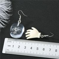 Halloween Punk Resin Face Hand Earrings Vintage Resin Earrings main image 4