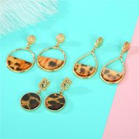 Fashion Earrings Drop-shaped Leopard Print Retro main image 3