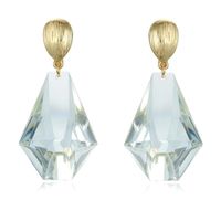 Stylish Transparent Geometric Acrylic Large Earrings Resin Earrings main image 3