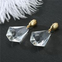 Stylish Transparent Geometric Acrylic Large Earrings Resin Earrings main image 5