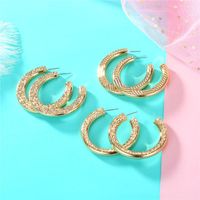 Retro Fashion Ethnic Style C Shape Metal No Inlaid Earrings main image 1