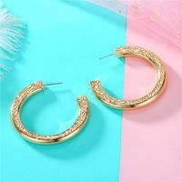 Retro Fashion Ethnic Style C Shape Metal No Inlaid Earrings main image 4