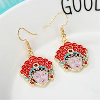 Europe Et En Amérique Croix Frontière Nouveaux Accessoires Nouveau Personnalisé Chinois Opéra De Pékin Visage Boucles D'oreilles Gouttes Pour Les Oreilles Rétro Crochet D'oreille Commerce Extérieur Boucles D'oreilles main image 6