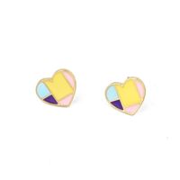 Ornement Nouvelle Europe Et En Amérique Croix Frontière Corée Amour En Forme De Coeur Mignon Et Compact Commerce Extérieur Unique Couleur Boucles D'oreilles main image 6