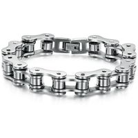 New Machine Single Chain Men's Titanium Steel Bracelet sku image 1