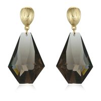 Stylish Transparent Geometric Acrylic Large Earrings Resin Earrings sku image 1