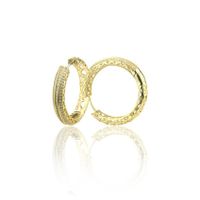 E-commerce Hot Gold-plated Inlaid Zirconium Hollow Earrings Factory Direct Fashion Pop Ring sku image 1