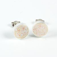 Fashion Mini Round Color Natural Stone Earrings sku image 4