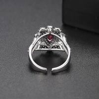 Fashion Adjustable Ladies Open Ring Simple Copper Inlaid Zircon Gift main image 4