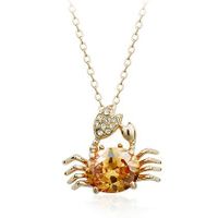 Fashion Citrine Small Crab Necklace Outside main image 1