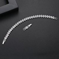 Zircon Bracelet Full Diamond Simple With Extended Chain Bracelet Gift Female main image 5