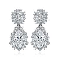 Croyance De Jinseai Aaa Zircon Élégant Européen Et Américain De Style Femmes Boucles D'oreilles Dîner De Mariage Boucles D'oreilles Fabricant main image 1