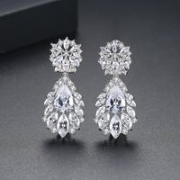 Croyance De Jinseai Aaa Zircon Élégant Européen Et Américain De Style Femmes Boucles D'oreilles Dîner De Mariage Boucles D'oreilles Fabricant main image 4