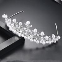 Jinse White Lover Stirnband Kupfer Eingelegt Aaa Zirkon Mode Koreanisches Bankett Perle Damen Braut Haarschmuck main image 4