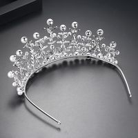 Jinse White Lover Stirnband Kupfer Eingelegt Aaa Zirkon Mode Koreanisches Bankett Perle Damen Braut Haarschmuck main image 5