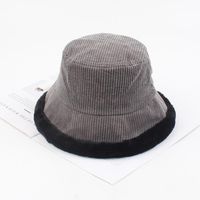 Sombrero De Pescador Femenino Moda Literaria Felpa Cálido Sombrero Suave Hermana Gorra De Pana sku image 3