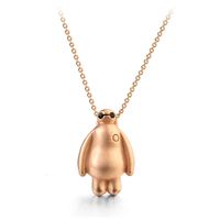 Cartoon Super White Necklace Simple Glossy Plated Gold Pendant Necklace sku image 1