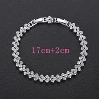 Zircon Bracelet Full Diamond Simple With Extended Chain Bracelet Gift Female sku image 1