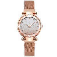 2019 Populaire Montre De Diamant-intégré Net Rouge Ciel Étoilé Femmes Aimant Bracelet En Maille Tiktok Même Paresseux Montre Un Pièce Dropshipping sku image 2