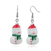 Exclusivo Para Pendientes De Broche De Hombre De Nieve Blanco De Moda A Través De La Frontera Ornamento De Navidad Para Mujeres Pendientes De Navidad Pendientes Al Por Mayor main image 6