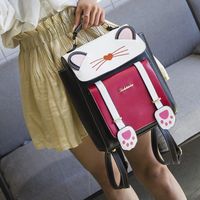 Cute Three-dimensional Cat Backpack Cartoon Animal Student Handbag Female Bag main image 4