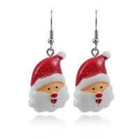 Grenz Überschreiten Der Schmuck Europäische Und Amerikanische Niedliche Cartoon Acryl Farbe Weihnachts Mann Geschenk Ohrringe Ohrringe Geschenk sku image 1