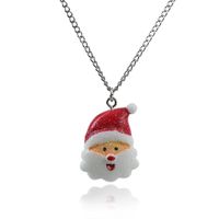 Cute Cartoon Acrylic Colored Santa Gift Earrings sku image 2